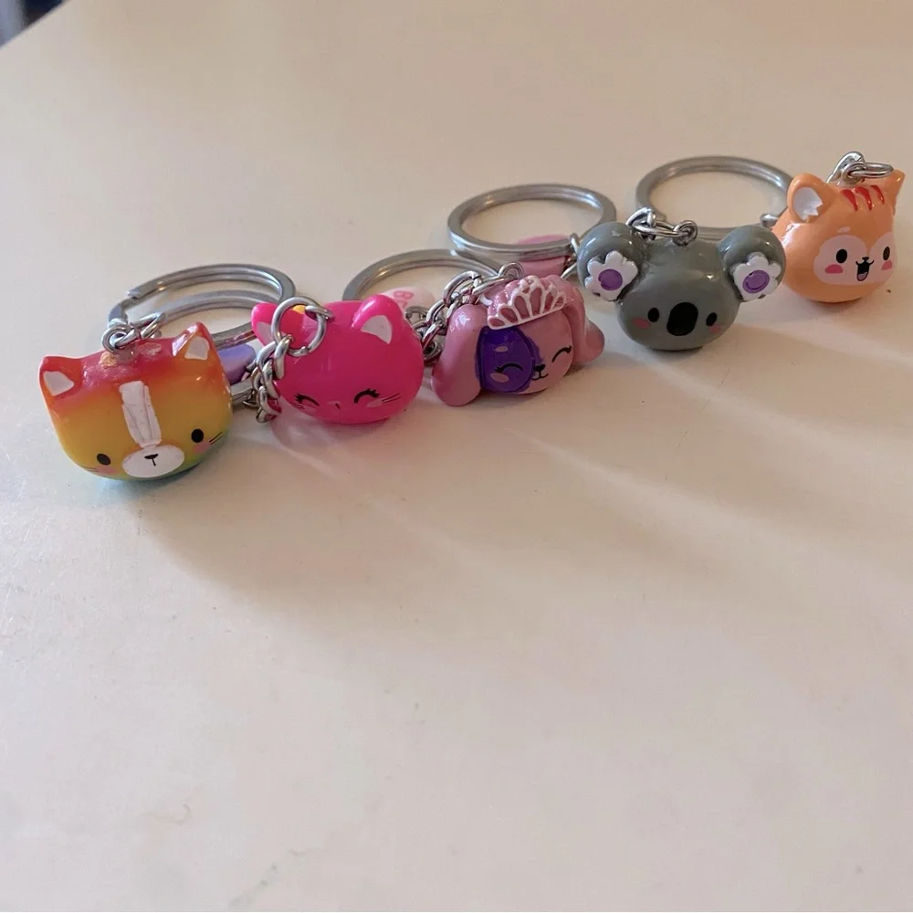 Cute Collection of Five Small Animal Keyrings